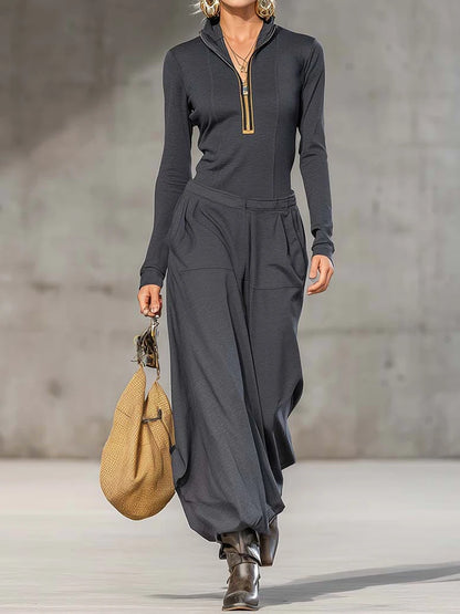 Ensembles deux pièces simples pour femme, décontractés, avec hauts à capuche et pantalons longs, nouveaux ensembles de survêtement de couleur unie pour femme, automne