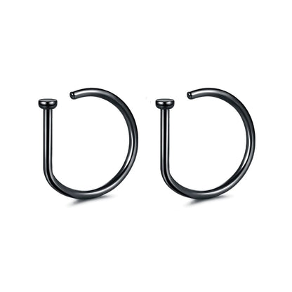 Fake Nose Ring Hoop Lip Labret Ring for Women Non Pierce Hoop Nose Ring  Septum Hoop  Ring Tragus Rook Ring Non Piercing Jewelry