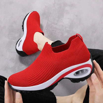 Nouvelles Chaussures de Sport Décontractées pour Femme Été 2024 Baskets compensées à Plateforme Respirantes pour Dames Chaussures Vulcanisées