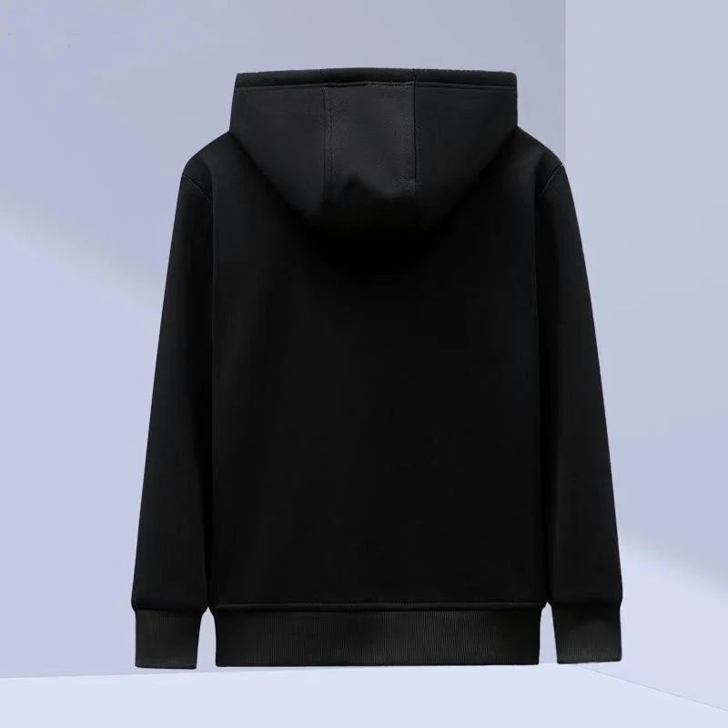 Men's And Women's American Style Hooded Zipper Cardigan Lamb Velvet Sweatshirt Autumn Winter Thickened Warm Casual Outerwear