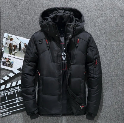 Men's Winter Outdoor Ski Suit Thick Warm Down Jacket Set Windproof Waterproof Mountaineering Coat Harajuku Casual Outerwear New