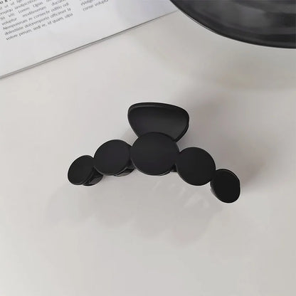 Femmes Élégant Noir Géométrique Plastique Pince à Cheveux Dame Douce Long Cheveux Titulaire Dents Pinces à Cheveux Épingles à Cheveux Accessoires de Mode