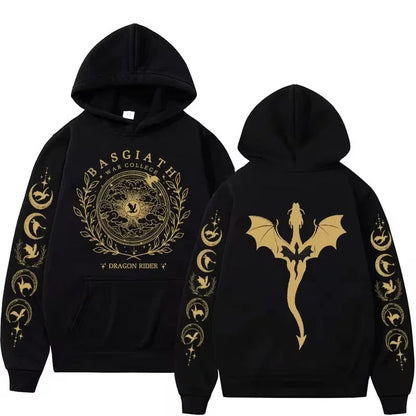 Tendances Mode Automne Hiver 2026 Sweatshirts à Capuche Homme Manches Longues à Motif Fourth Wing Hoodies Streetwear