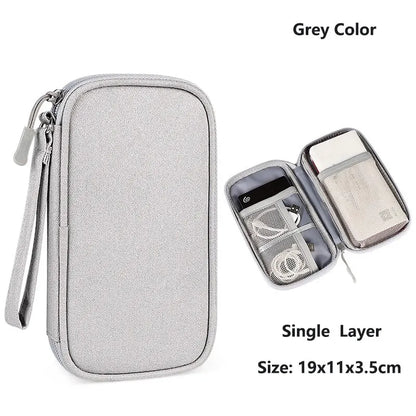 Sac de rangement étanche Organisateur numérique électronique Portable USB Produit numérique Chargeur Prise Sac de rangement Organisateur de câbles de voyage