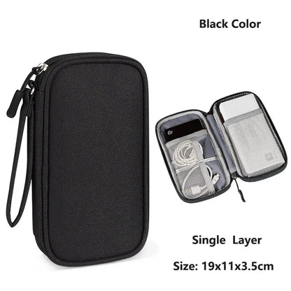 Sac de rangement étanche Organisateur numérique électronique Portable USB Produit numérique Chargeur Prise Sac de rangement Organisateur de câbles de voyage