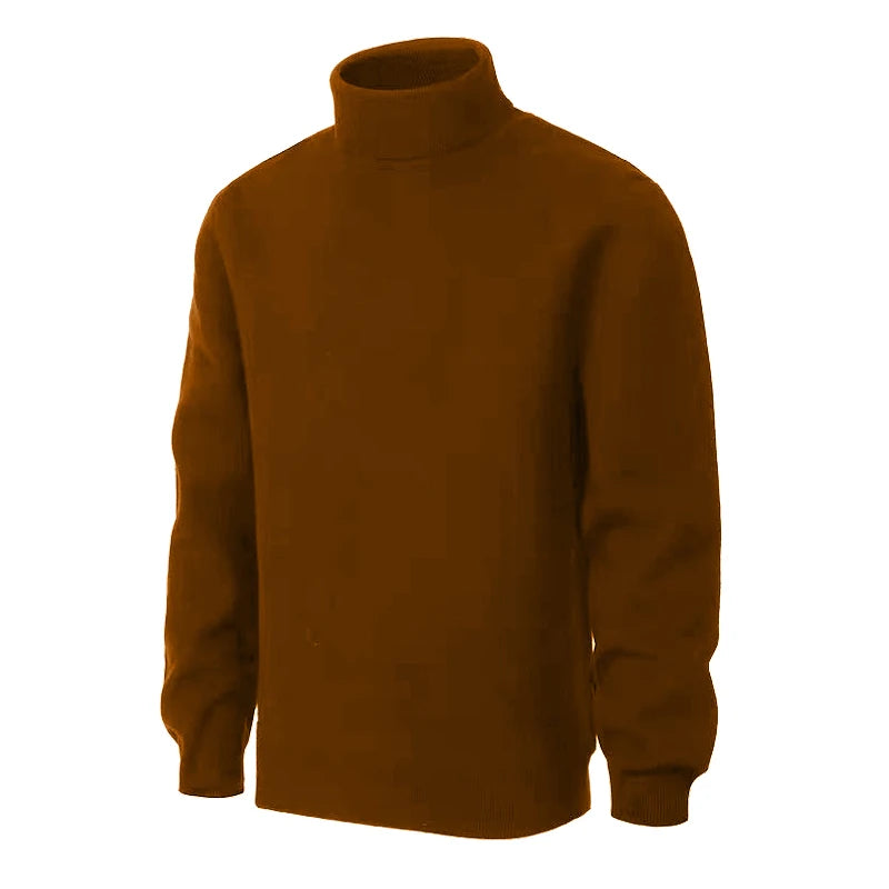 Animal Game Men's Cold Blouse Turtleneck Sweater Luxury Woolen Knitwear Casual Pullover Long Outerwear Solid Warm Streetwear
