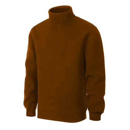 Animal Game Men's Cold Blouse Turtleneck Sweater Luxury Woolen Knitwear Casual Pullover Long Outerwear Solid Warm Streetwear