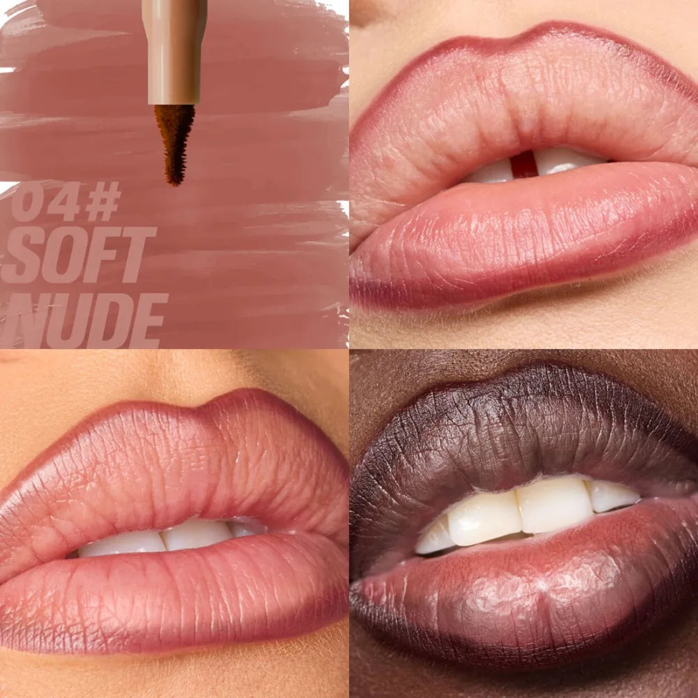 Crayon à lèvres mat imperméable Rouge Contour Teinte Rouge à lèvres Longue durée Anti-adhésif Hydratant Lèvres Maquillage 8 couleurs Velours