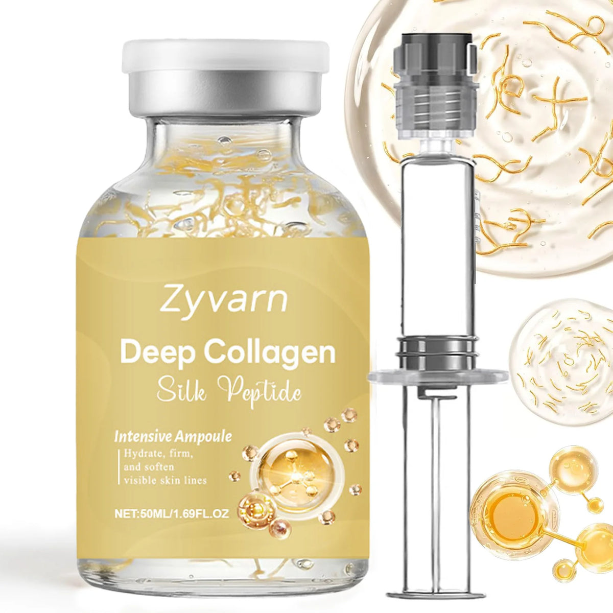 Sérum visage Coréen au collagène et peptides de soie, ampoule liftante intensive, élasticité de la peau, hydratant, réparateur de barrière cutanée, antioxydant