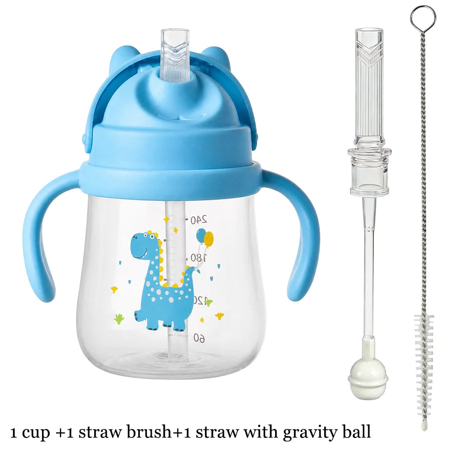 Duckbill Training Cup with Handles for Infants Baby Special Water Cup for Toddler Boy Girl Learning Independent Drinking Cup
