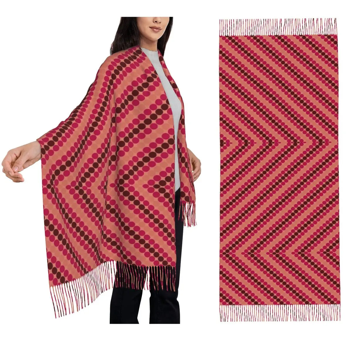 Sou Hiyori Japan Anime Shin Tsukimi YTTD Scarf Tassel Scarves Women Soft Warm Shawls and Wraps Long Fall Winter Shawl Wrap