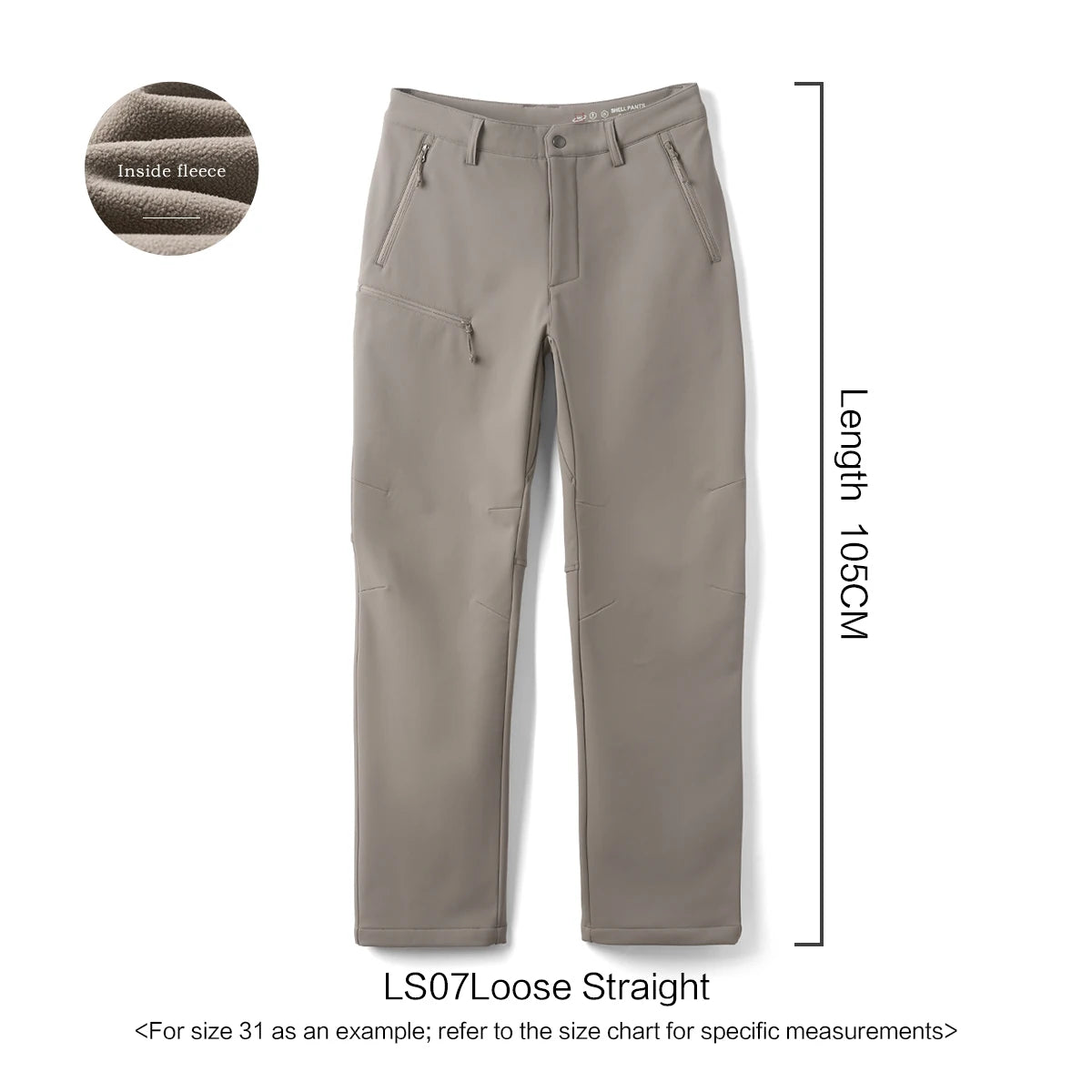 SIMWOOD 2026 Autumn New Loose Straight Soft Shell 300gsm Warm Fleece Lined Pants Casual Plus Size Outdoor Trousers