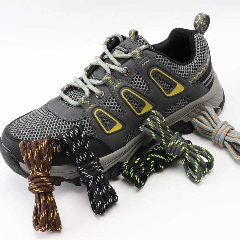 Round Solid Shoelaces for Sneakers Outdoor Hiking Boots Tooling Sports Shoe Laces Adult Kids Flower Dots Shoelace for Woman Man