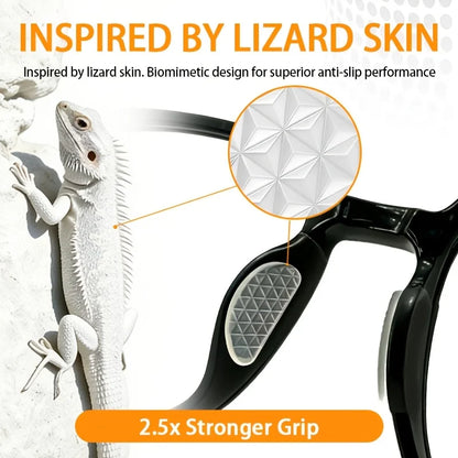 Anti-fall Silicone Eyeglass Nose Cushion Stickers with Lizard Texture, Non-slip Nose Bridge Pads for All Kinds of Sunglasses Eye