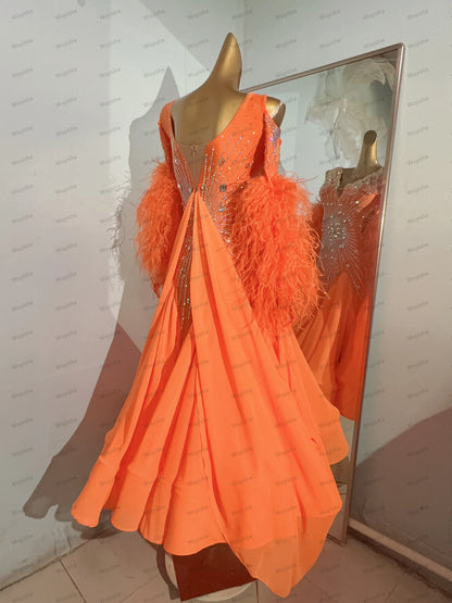 Ballroom Dance Dress for Women, Modern Dance Dress, Ladies' Clothing, Waltz Dance Costume 2433