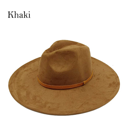 Suede Fedora Painting Felt Hats for Men and Women, Hand Sewn Fedora Adjustable Fall Winter Fashion Party Hats and Gifts