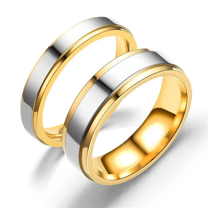 Bague de mariage en acier inoxydable au design tendance, largeur 4/6 mm, pour homme et femme, bijoux pour le jour du Souvenir, cadeaux de Saint-Valentin
