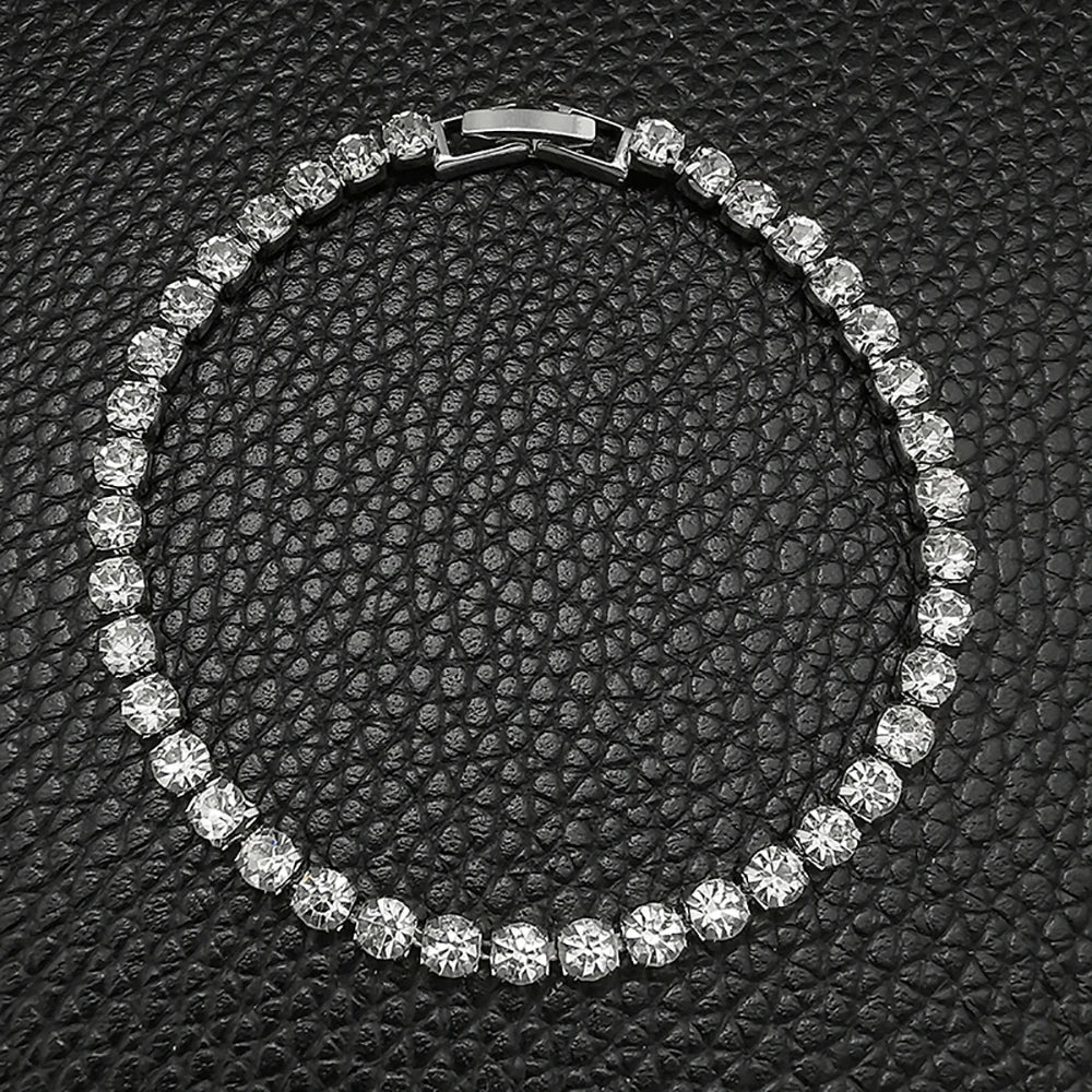 Bracelet jonc princesse pour femmes, 4MM 17CM, nouvelle couleur argentée de luxe, cadeau d'anniversaire, bijoux en gros S5650, 2024