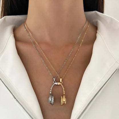 New Fashion Simple Silver Color Love Heart Pendant Necklace Charm Chain Collares Necklace for Women Party Jewelry Daily Wear