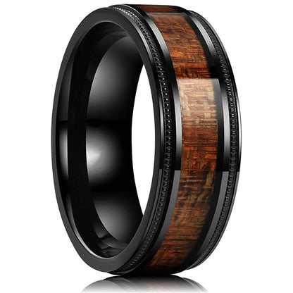 Bagues de mode en acier inoxydable argenté de 8 mm pour hommes, bagues incrustées de météorite en coquille d'ormeau rose pour hommes et femmes, bijoux de mariage