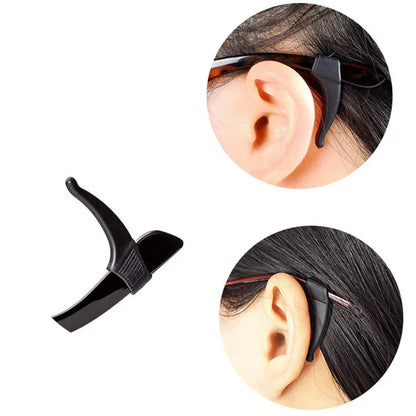 2pairs Silicone Ear Hook Anti-slip Glasses Leg Ear Sleeve Bracket Fastener Sunglasses Accessories Grip Anti-fall Eyewear Holder