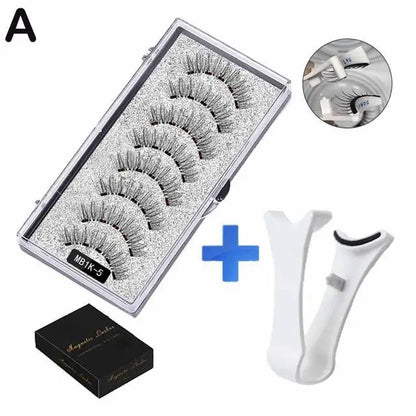 Cils magnétiques naturels 3D, avec 5 cils magnétiques, boîte d'expédition, cils faits à la main, cadeau réutilisable, support de livraison T6N2