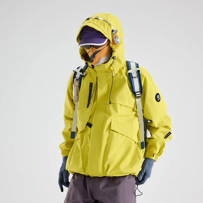 New Men's Mountaineering Jacket Windproof Waterproof Hiking Jackets for Men Fashion Hip Hop Design Casual Oversize Outdoors Coat