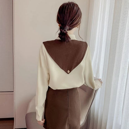 Shirts & Blouses For Women Wear To Work Korean Style Formal Dress Tall Elegant And Youthful Corduroy Woman Top Office Outfits