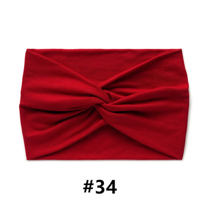 Wide Headbands for Women Large Turban Headwrap Boho Hairband Twisted Head Bands Sport Workout Stretch Non-slip Hair Accessories