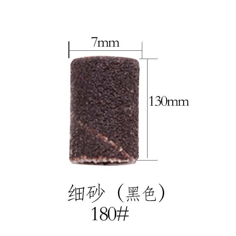 Large Nail Sanding Bands Set 100pcs/box Professional 180Grit Electric Manicure Sandband for Acrylic Nails