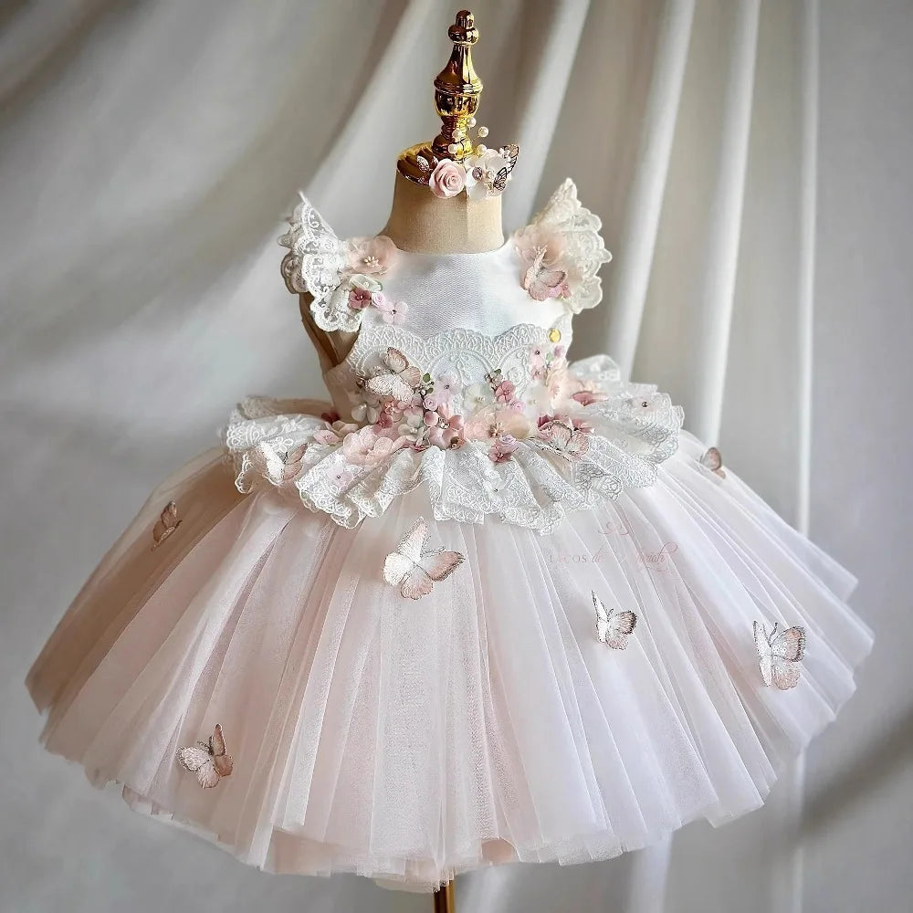 Party Dress 2025 Clothes New White Girls Princess Costume Children Kids Party Outfits Vestido Cute Sweet Birthday Tulle Gown