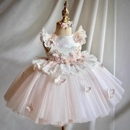 Party Dress 2025 Clothes New White Girls Princess Costume Children Kids Party Outfits Vestido Cute Sweet Birthday Tulle Gown