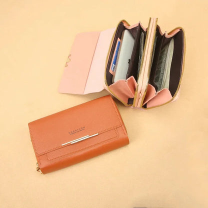 Sac Portefeuille Convertible Femme Taille Moyenne – Pochette d'Épaule avec Porte-Monnaie, Multifonctionnel