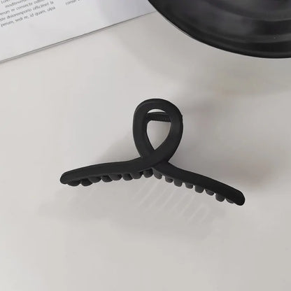 Femmes Élégant Noir Géométrique Plastique Pince à Cheveux Dame Douce Long Cheveux Titulaire Dents Pinces à Cheveux Épingles à Cheveux Accessoires de Mode