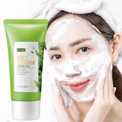 Kit de produits pour le visage Sakura / Crème visage au thé vert Crème nourrissante pour la peau Sérum visage Crème lissante pour les yeux Soin coréen