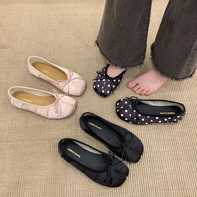 French Gentle Bow Women's Shoes Flats