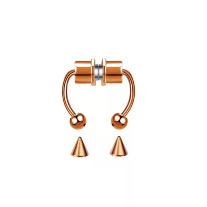 2pc Women Fake Piercing Nose Ring Hoop Body Jewelry