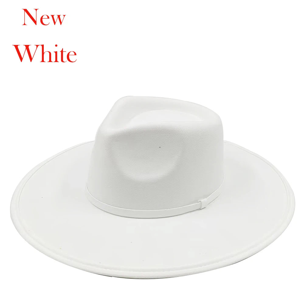 Suede Fedora Painting Felt Hats for Men and Women, Hand Sewn Fedora Adjustable Fall Winter Fashion Party Hats and Gifts