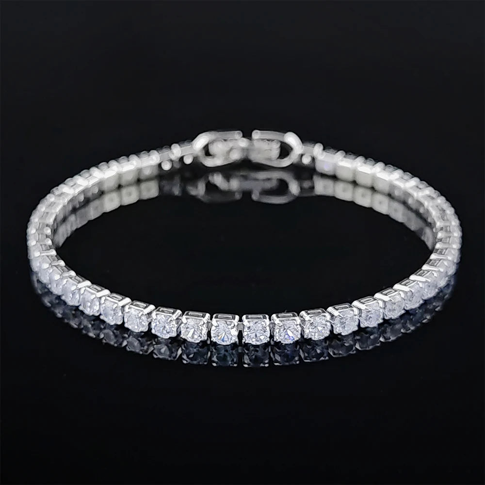 Bracelet jonc princesse pour femmes, 4MM 17CM, nouvelle couleur argentée de luxe, cadeau d'anniversaire, bijoux en gros S5650, 2024