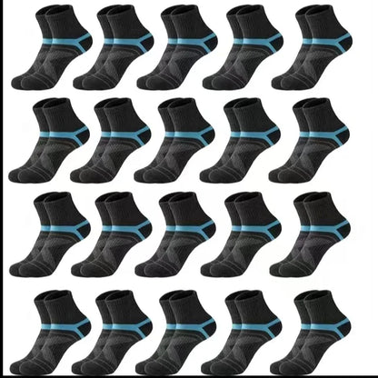 3 Paires de Chaussettes Homme Randonnée Noires Sport Basketball Décontractées Douces Course Été Absorption Transpiration Respirantes Chaussettes Homme Cadeaux