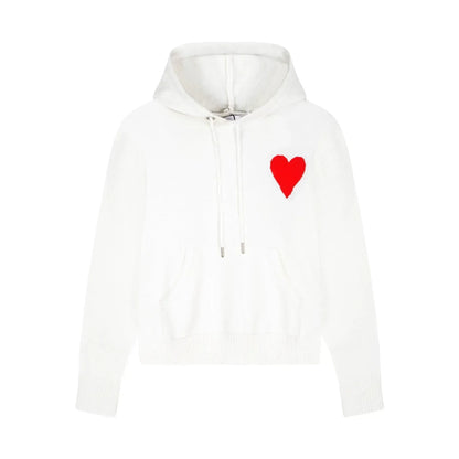 NOUVEAU Automne 2025 Femme Sweat à capuche mode Lettre Coeur Macaron Brodé Surdimensionné Manteau zippé Homme et Femme Sweats à capuche
