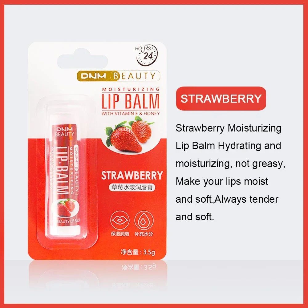 Fruit Lip Balm Winter Fashion Moisturizing Lip Oil Long-Lasting Clear Transparent Natural Aloe Lipstick Lip Care Lipstick Makeup