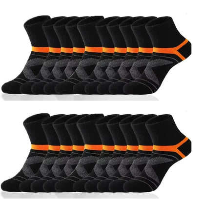 3 Paires de Chaussettes Homme Randonnée Noires Sport Basketball Décontractées Douces Course Été Absorption Transpiration Respirantes Chaussettes Homme Cadeaux