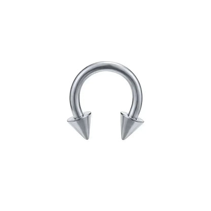 F136 Titane Piercing Pointe Conique Perle Ronde Zircon Hélice Anneaux de Nez Septum Cartilage Labret Boucle d'Oreille Bijoux de Corps Vente en Gros