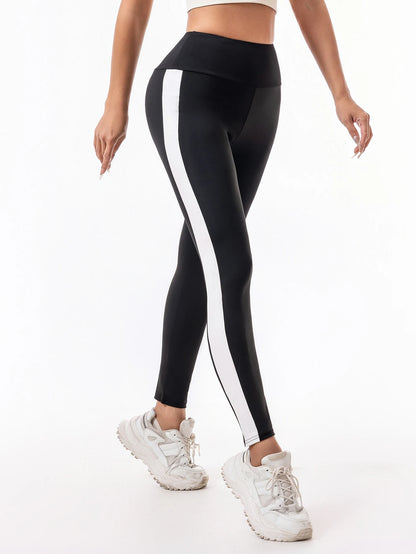Leggings Women wear high-waisted elastic