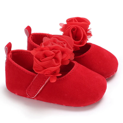 Baby Learning Walk Shoes, Elegant 3D Flower Infant Crib Shoes,Multi Style Soft Dress Footwear for Newborn Baby Girls 0-18Months