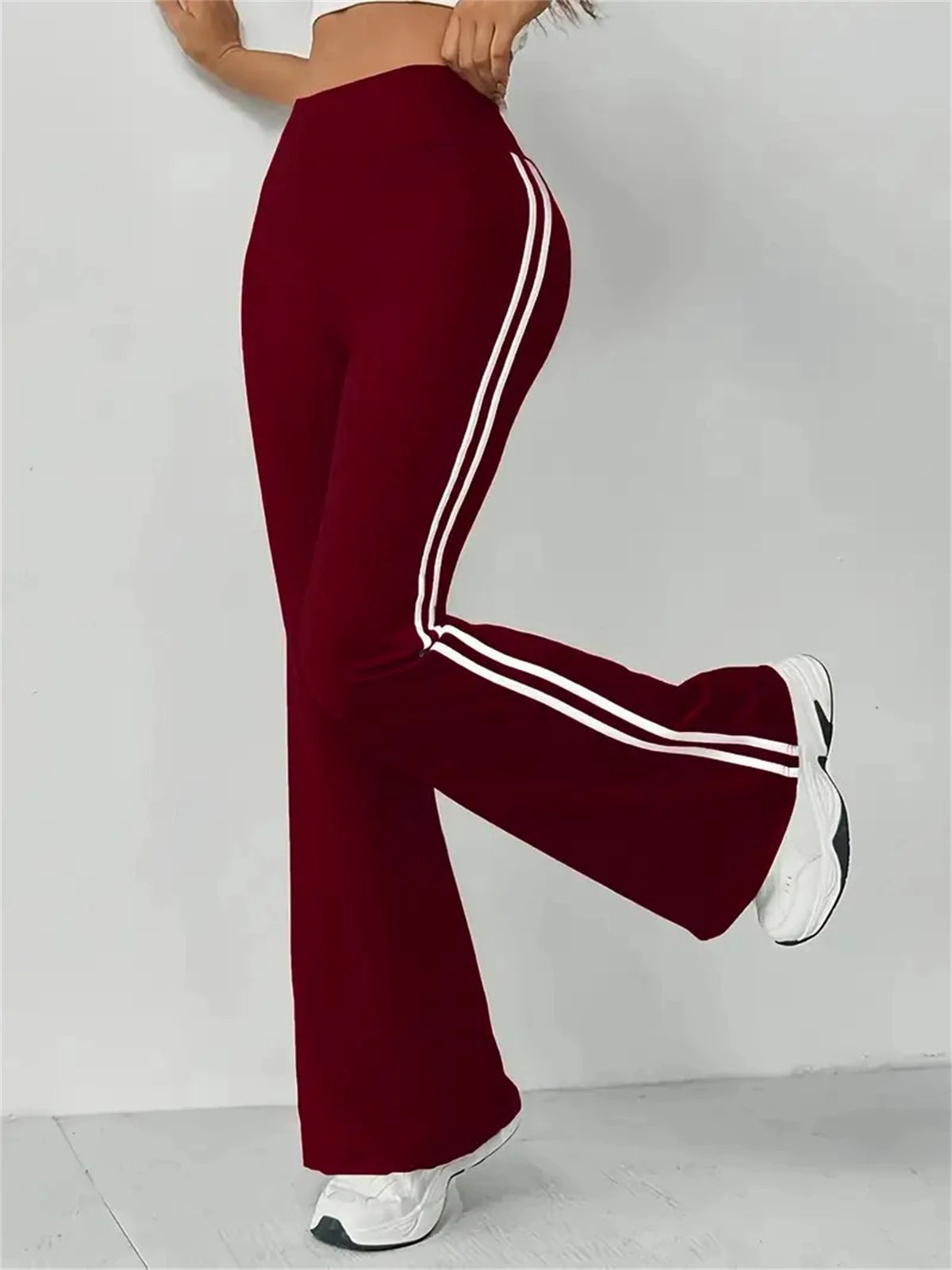 Women's Slim Casual Flare Pants Hight Waist Fashin Micro Pull Trousers 2025 Spring Summen Female Outfit Pant Street Chic Clothes