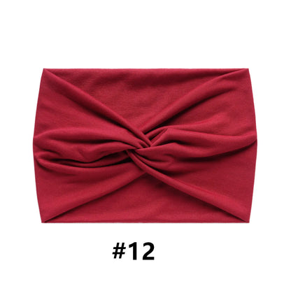 Wide Headbands for Women Large Turban Headwrap Boho Hairband Twisted Head Bands Sport Workout Stretch Non-slip Hair Accessories