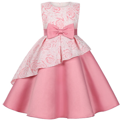 Girl's party dress - Elegant flower princess style dance dress - Birthday party dress, wedding dress, flower girl dress