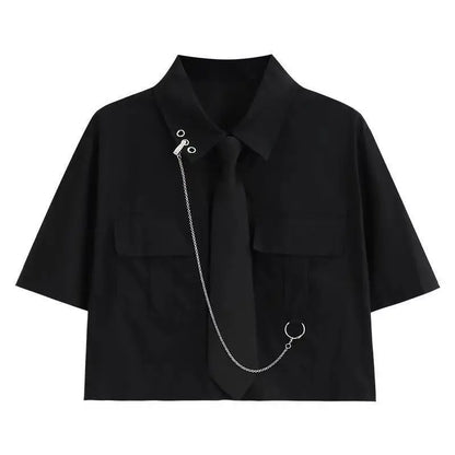 2026 Women's Summer New In Fashion Irregular Dress Matching Set Korean Elegant Short Sleeve Shirt+Strap Skirt Two Piece Suit